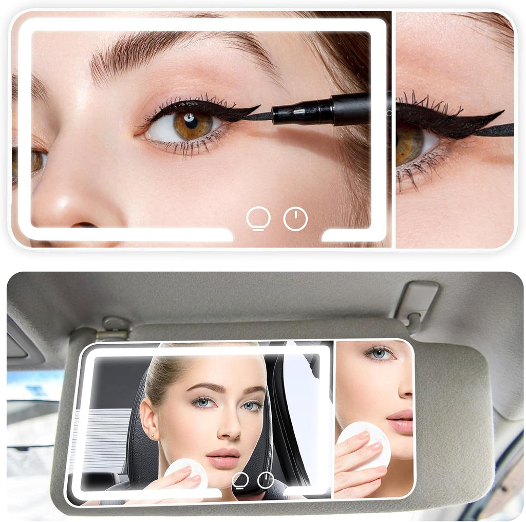 Car sun visor makeup mirror